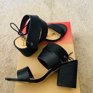 Strappy Black chunky heels
